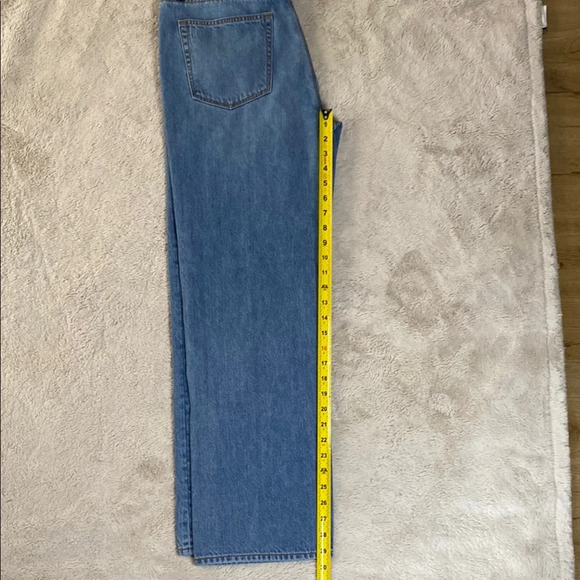 LOFT Blue Straight Leg Patchwork Denim - Picture 4 of 7